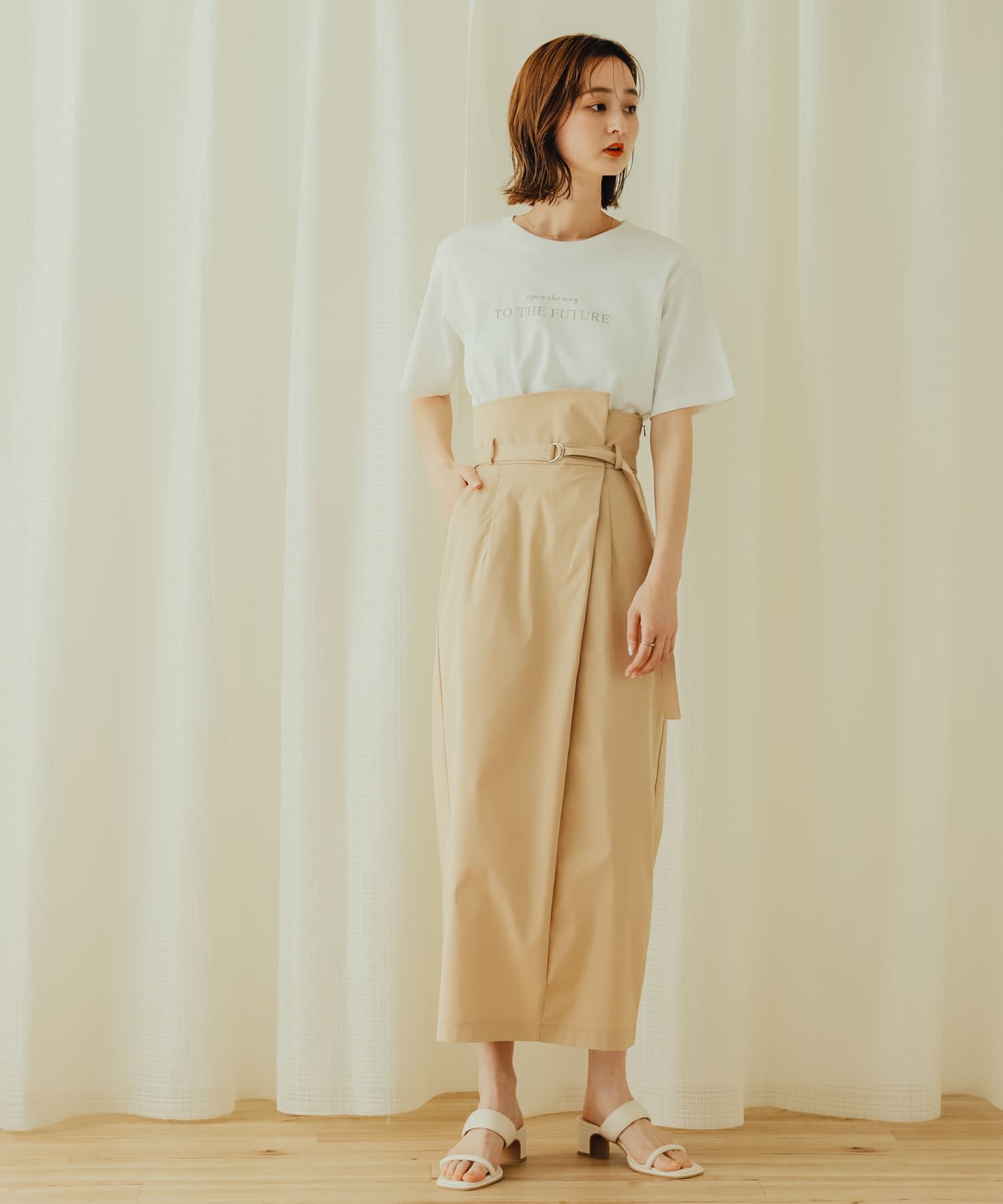 SENSE OF PLACE by URBAN RESEARCH「アシンメトリーハイウエストタイトスカート」|スカート|