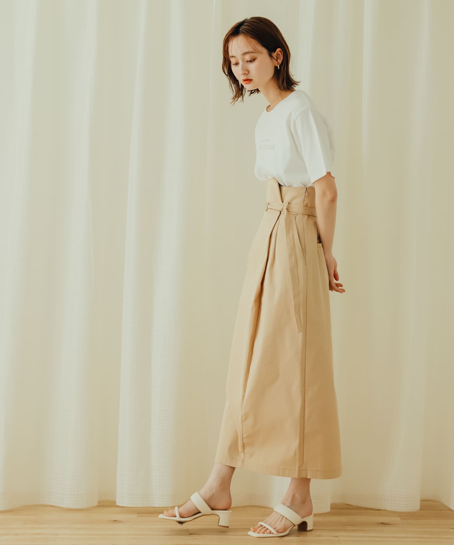 SENSE OF PLACE by URBAN RESEARCH「アシンメトリーハイウエストタイトスカート」|スカート|