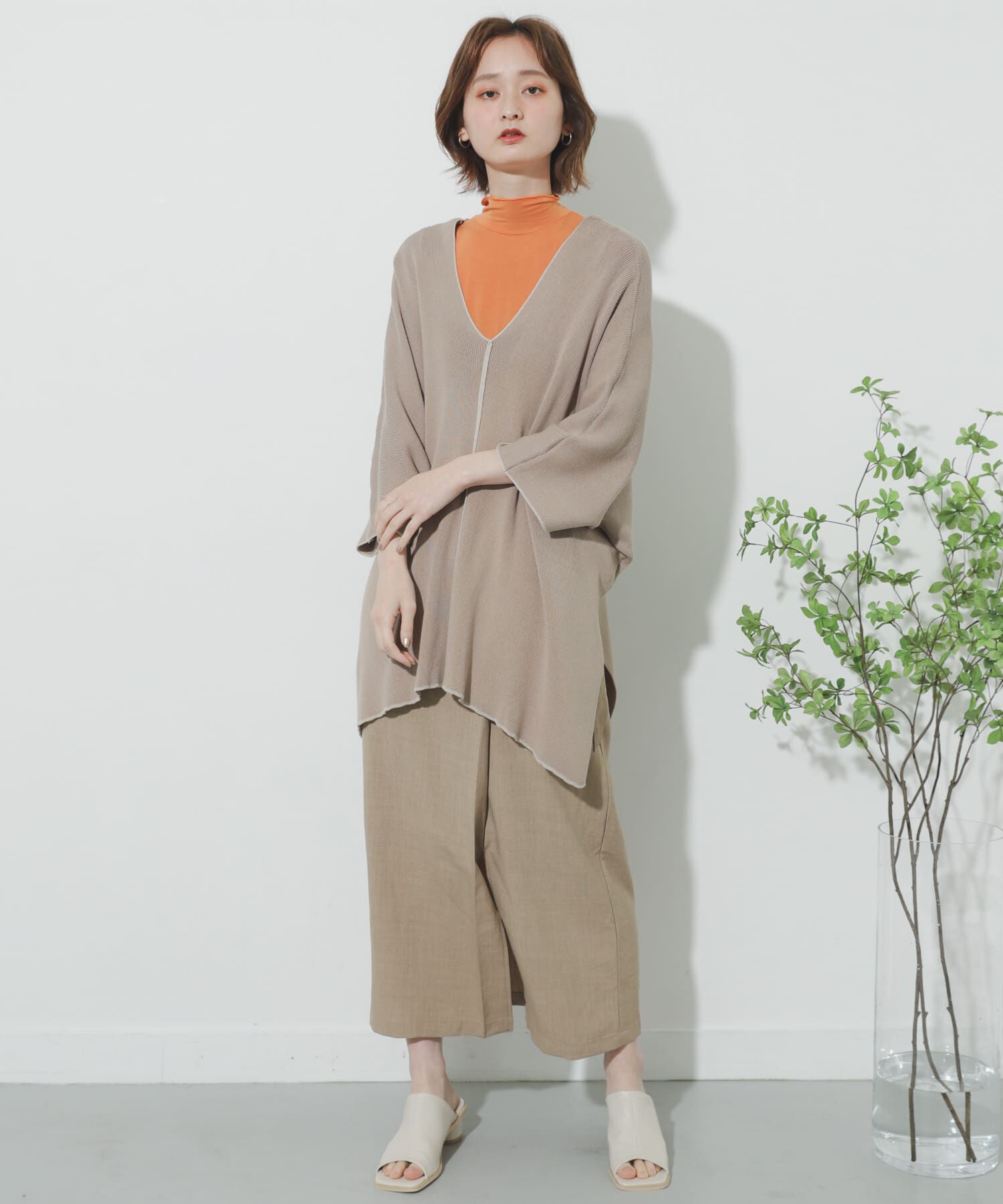 SENSE OF PLACE by URBAN RESEARCH「リネンライクハイウエストラップスカート」|スカート|