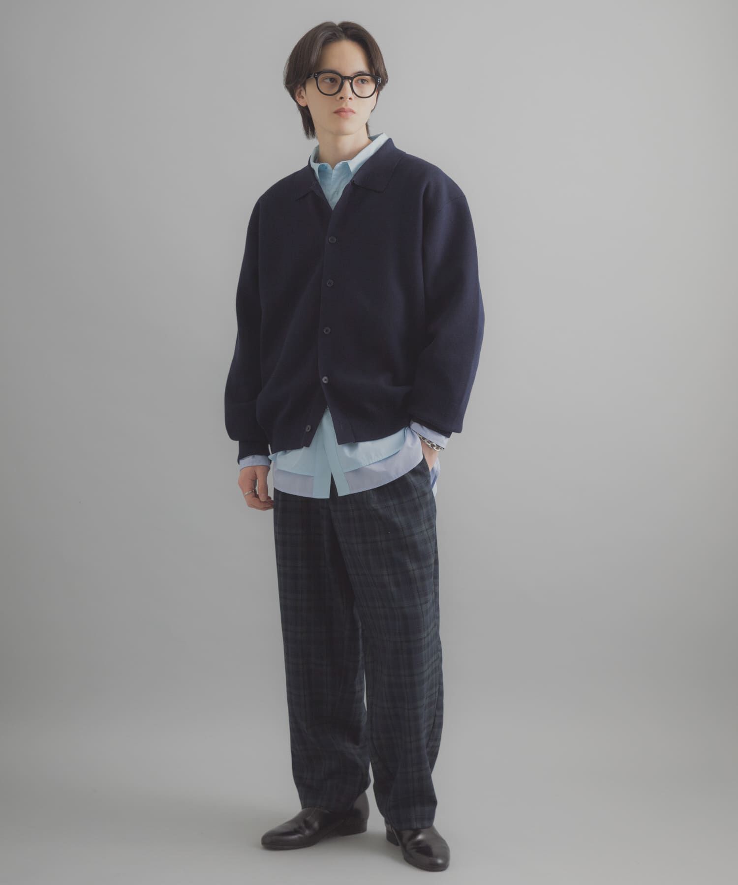 SENSE OF PLACE by URBAN RESEARCH「『ユニセックス』『洗濯可』スウェットライクポロカーディガン」|カーディガン|