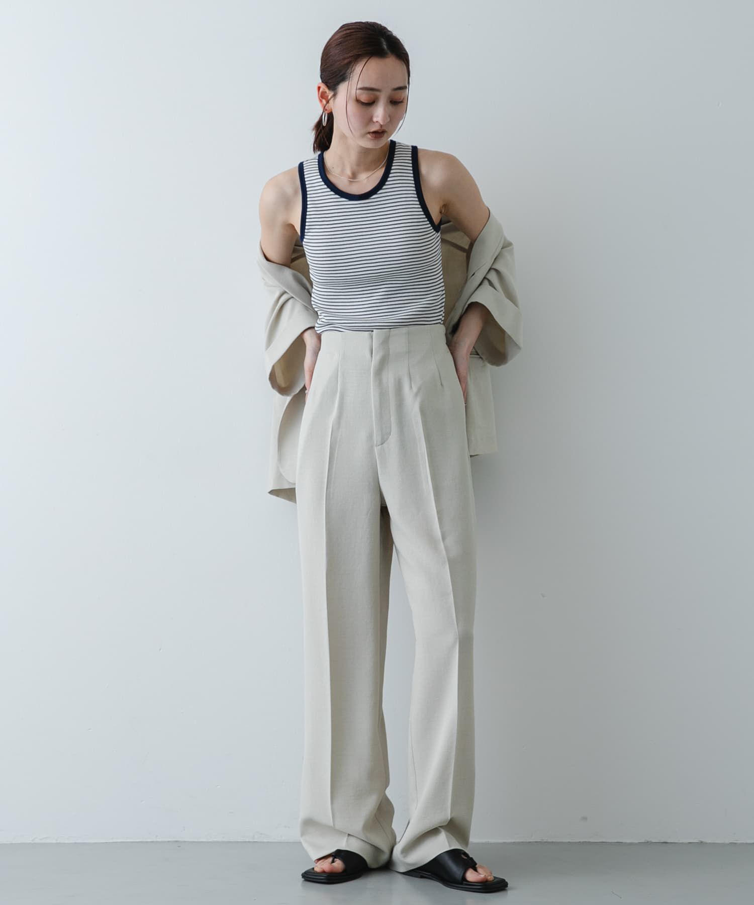 SENSE OF PLACE by URBAN RESEARCH「『別注』Healthknit&times;SENSE OF PLACE ボーダータンクトップ」|タンクトップ|