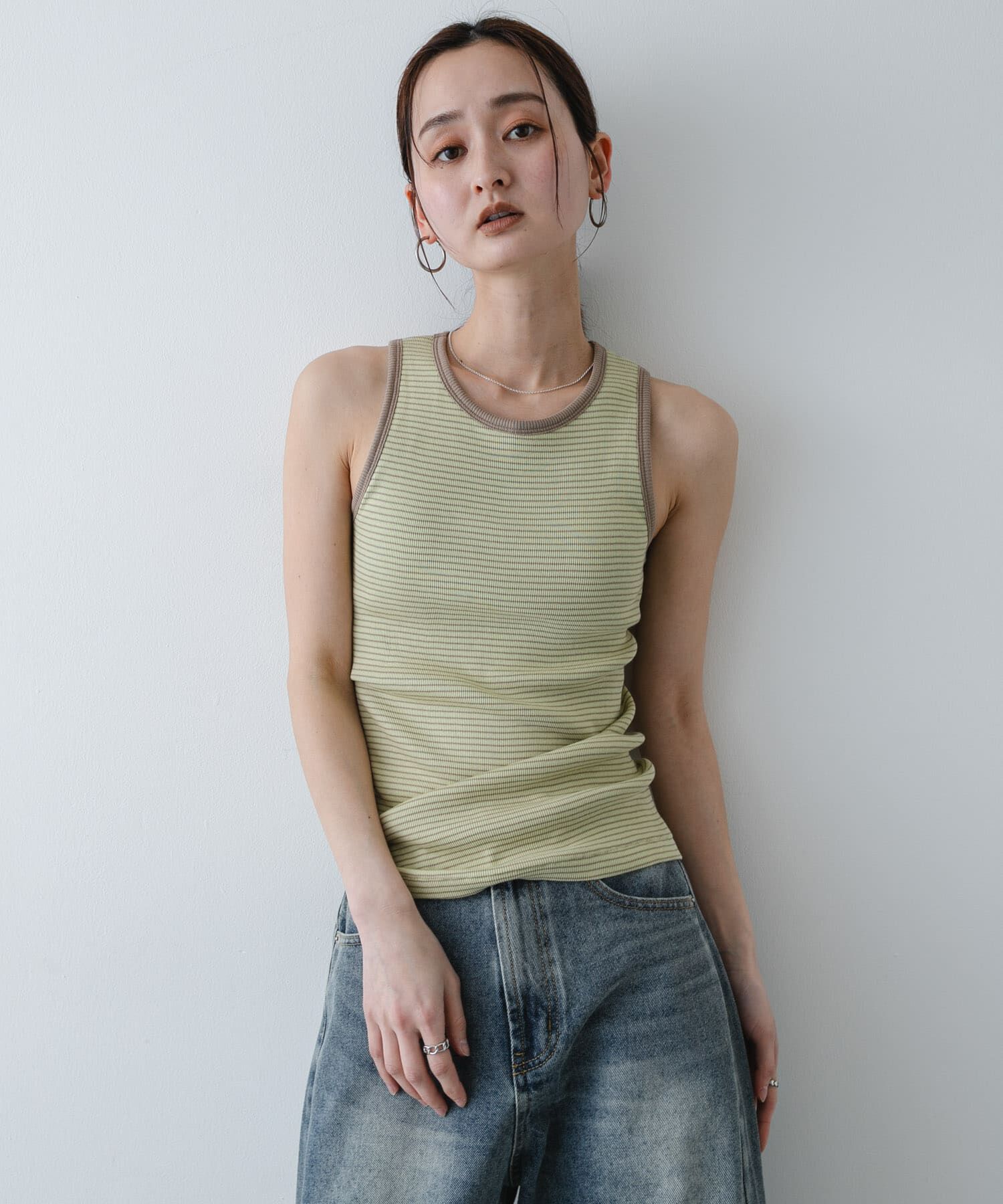 SENSE OF PLACE by URBAN RESEARCH「『別注』Healthknit&times;SENSE OF PLACE ボーダータンクトップ」|タンクトップ|