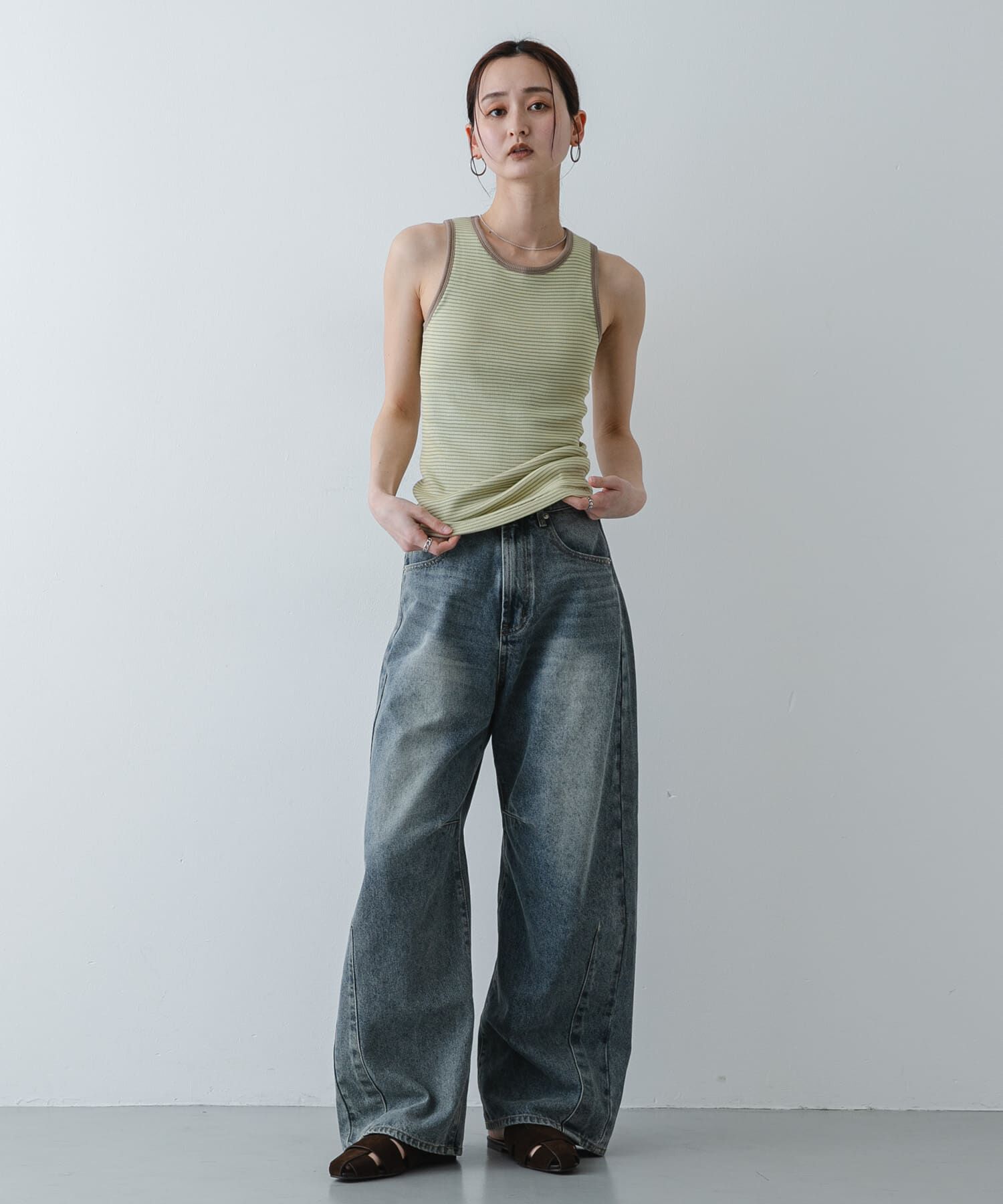 SENSE OF PLACE by URBAN RESEARCH「『別注』Healthknit&times;SENSE OF PLACE ボーダータンクトップ」|タンクトップ|