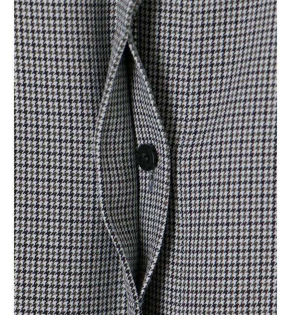 le.coeur blanc「チェック柄オーガンジーフリルネックブラウス」|シャツ・ブラウス|