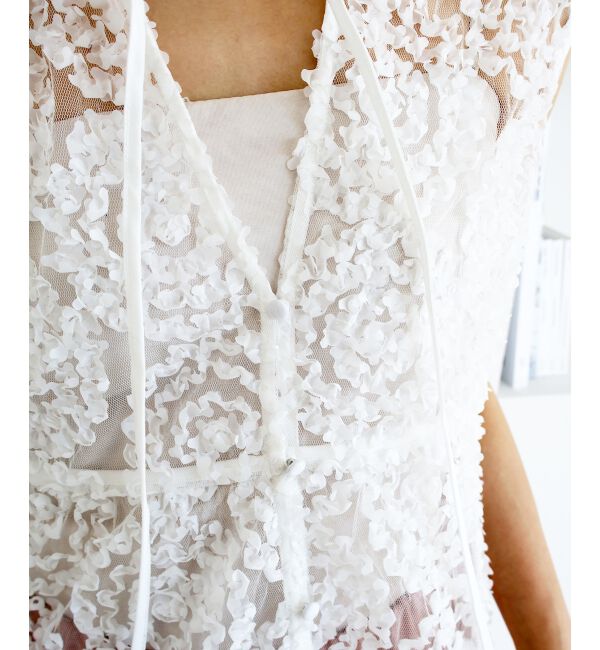  「TORRAZZO DONNA別注フラワーレースノースリ」|シャツ・ブラウス|