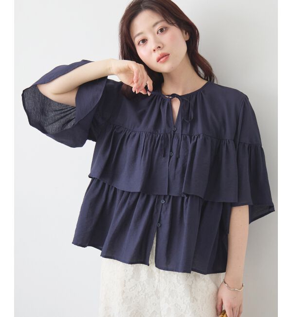  「ヴィンテージライクティアードブラウス」|シャツ・ブラウス|