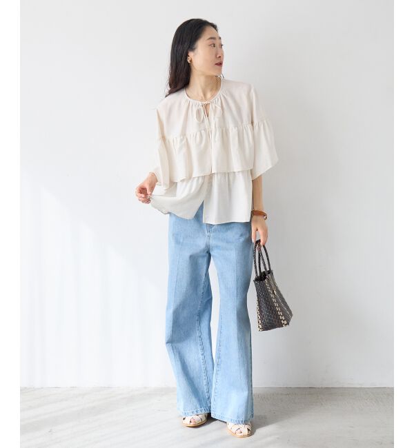  「ヴィンテージライクティアードブラウス」|シャツ・ブラウス|