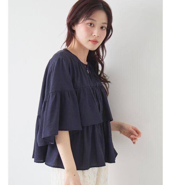  「ヴィンテージライクティアードブラウス」|シャツ・ブラウス|