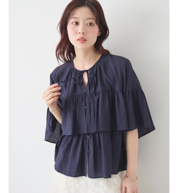  「ヴィンテージライクティアードブラウス」|シャツ・ブラウス|