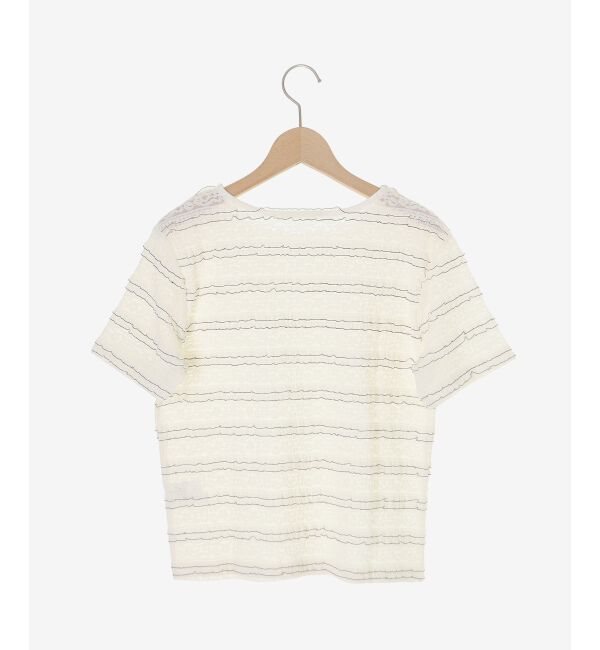  「レーシーフリルカットソー」|Tシャツ・カットソー|