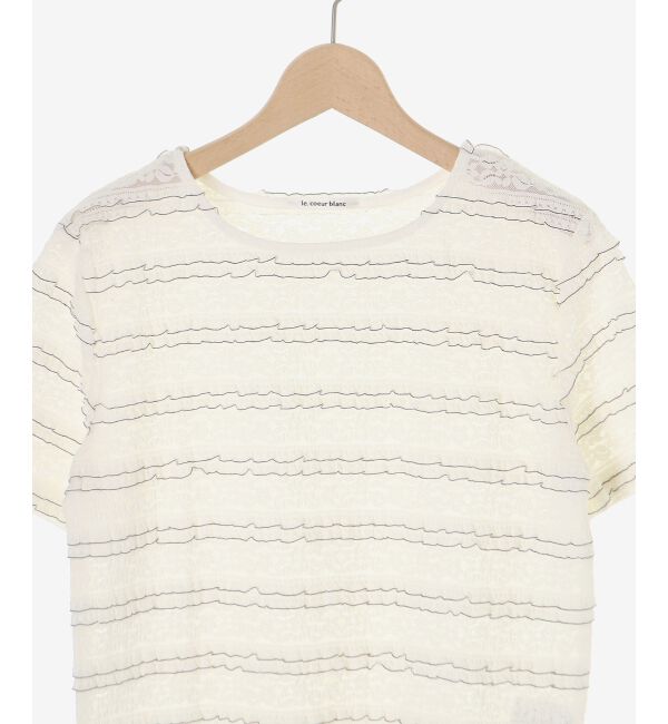 「レーシーフリルカットソー」|Tシャツ・カットソー|