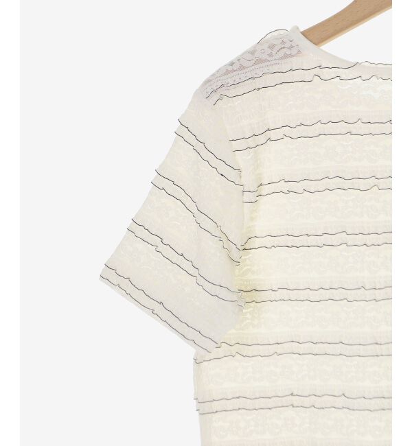  「レーシーフリルカットソー」|Tシャツ・カットソー|