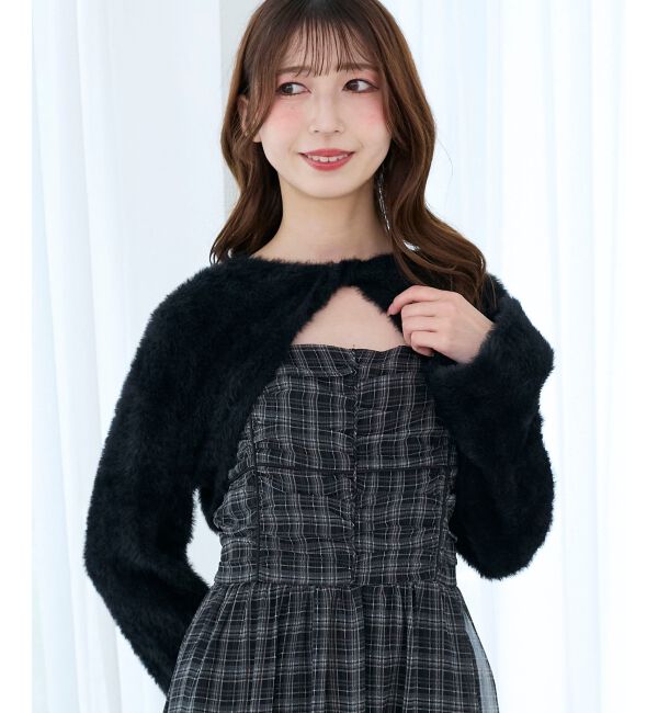  「ふわふわニット&times;ミニワンピセット」|ワンピース|