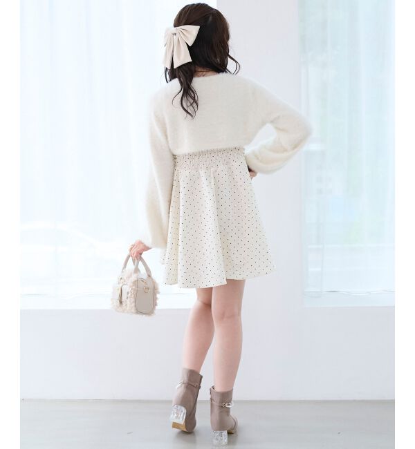  「ふわふわニット&times;ミニワンピセット」|ワンピース|