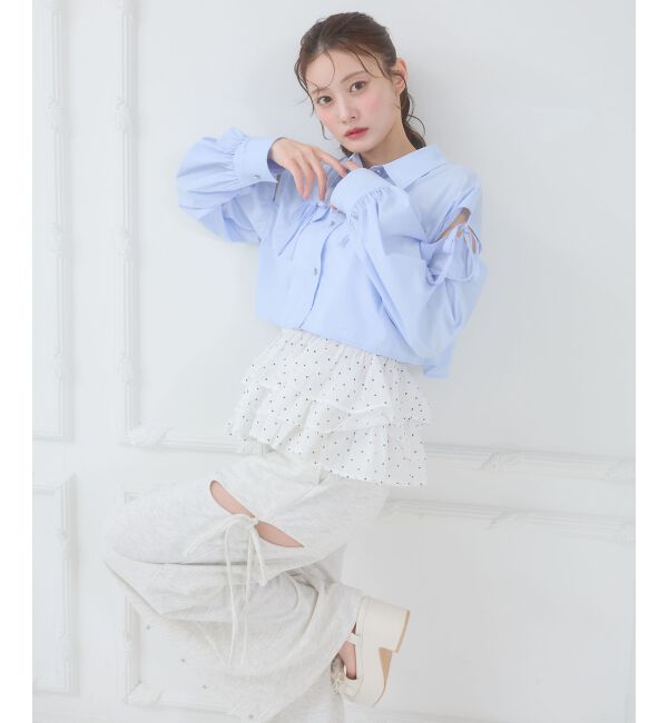  「スリット入りキラキラスウェットパンツ」|その他|