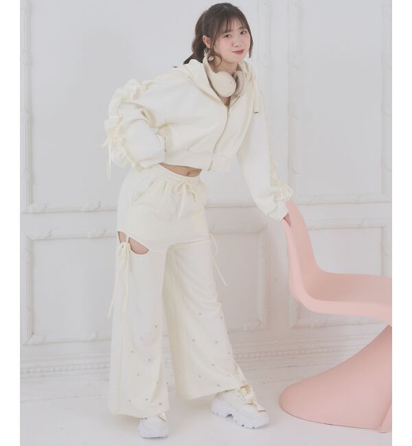  「スリット入りキラキラスウェットパンツ」|その他|