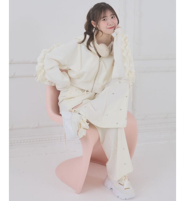  「スリット入りキラキラスウェットパンツ」|その他|