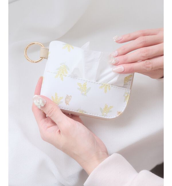  「アニマルフラワーティッシュポーチ」|ポーチ|