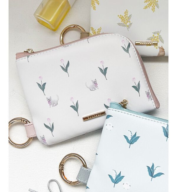  「アニマルフラワーティッシュポーチ」|ポーチ|