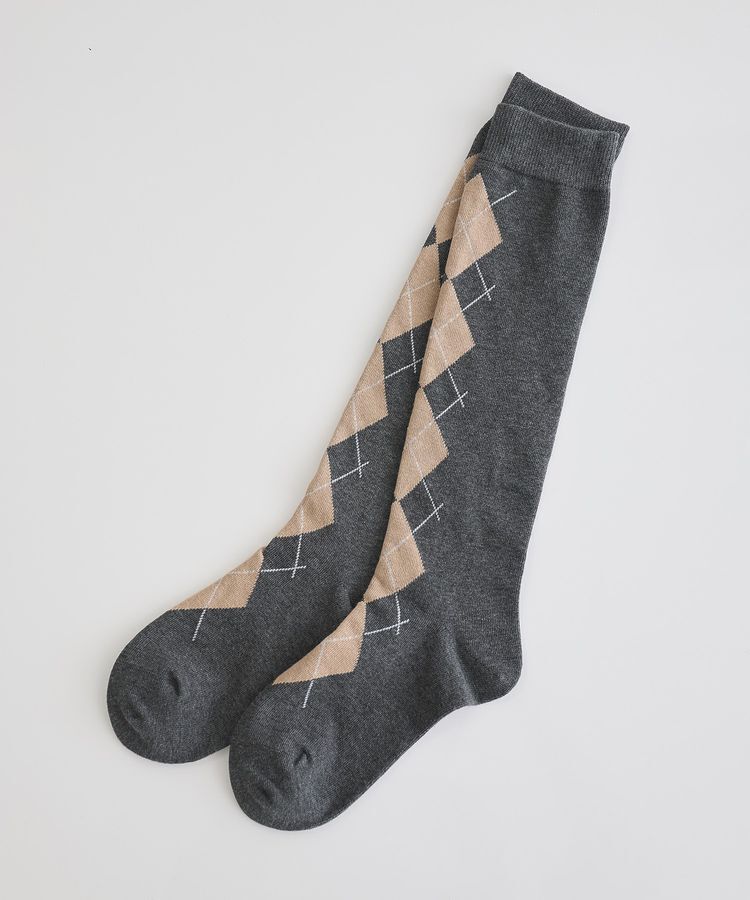earth music&ecology「アーガイルソックス」|その他|Charcoal Gray