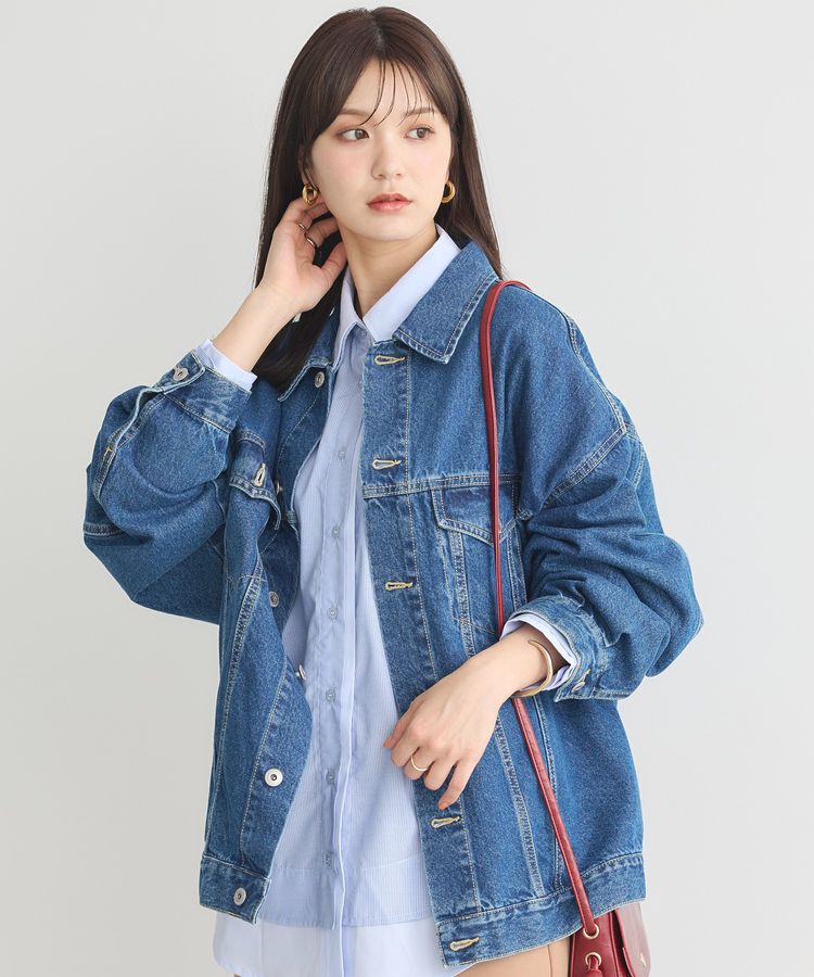 earth music&ecology「ビッグデニムジャケット」|テーラードジャケット|Indigo