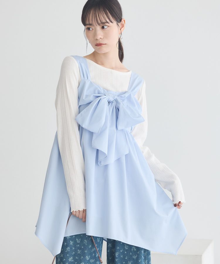 earth music&ecology「リボンイレヘムチュニック」|チュニック|Sax