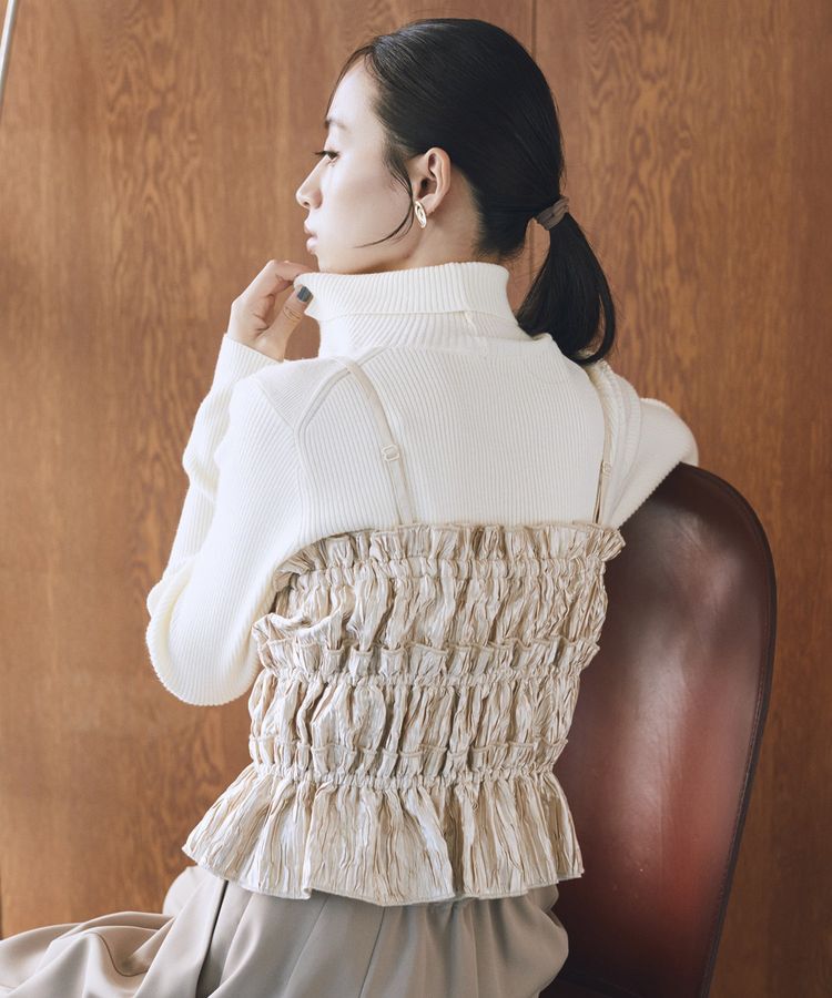 earth music&ecology「レンチング(TM)エコヴェロ(TM)(リブタートル)」|ニット・セーター|