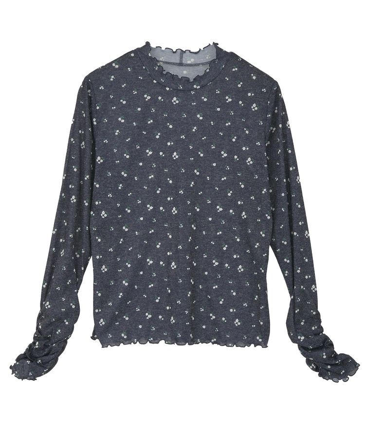 earth music&ecology「ハイネックフラワーメロープルオーバー」|Tシャツ・カットソー|