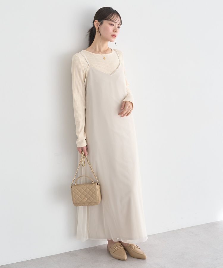 earth music&ecology「SET2点チュール＆キャミワンピース」|ワンピース|Ecru