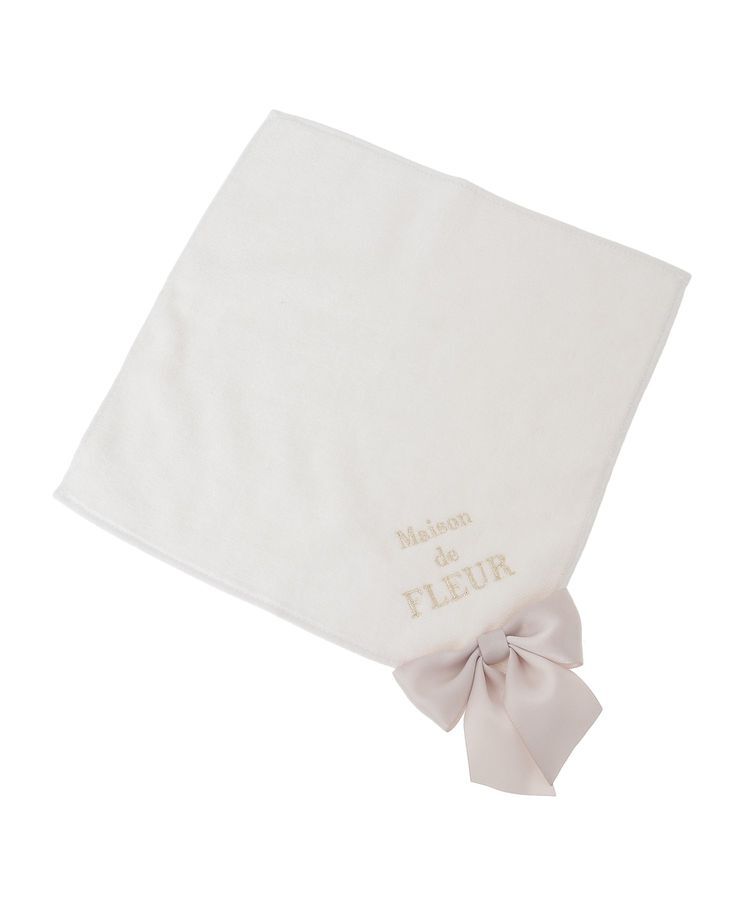 Maison de FLEUR「ビッグリボンタオルハンカチ」|ハンカチ|