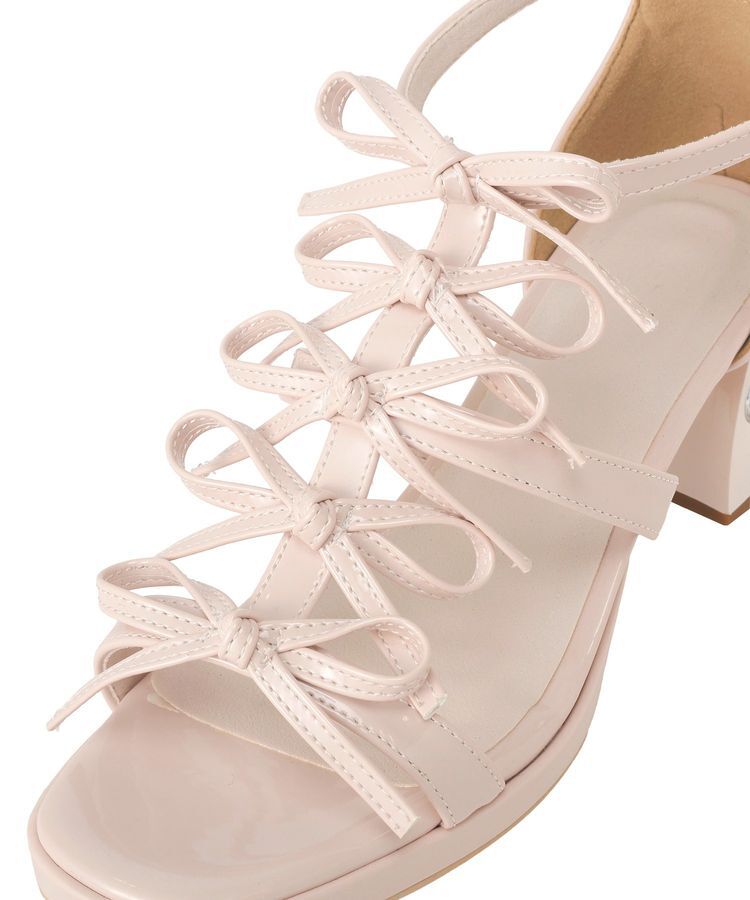 Maison de FLEUR「エナメルリボンサンダル」|サンダル|