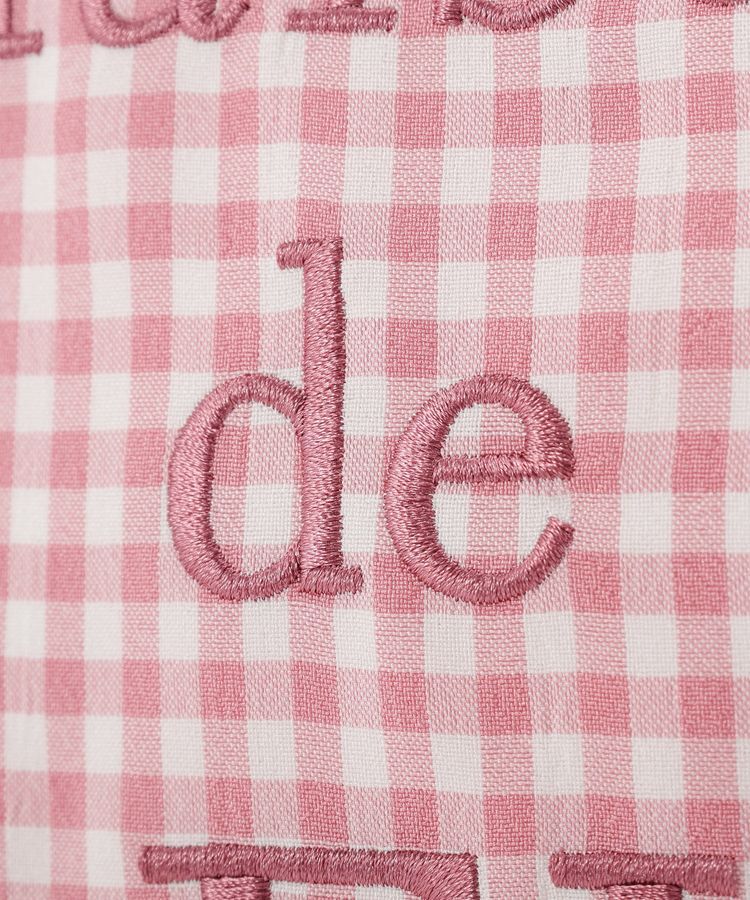Maison de FLEUR「ブランドロゴ刺繍ギンガムスクエアトート」|トートバッグ|