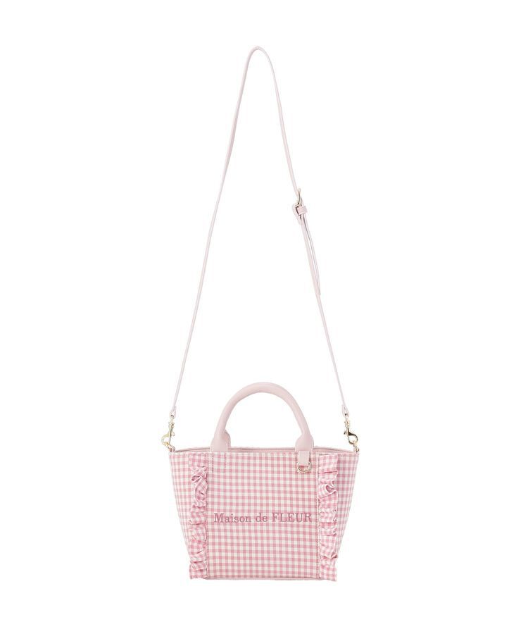 Maison de FLEUR「ギンガムフリル2Wayバッグ」|ショルダー・メッセンジャー|