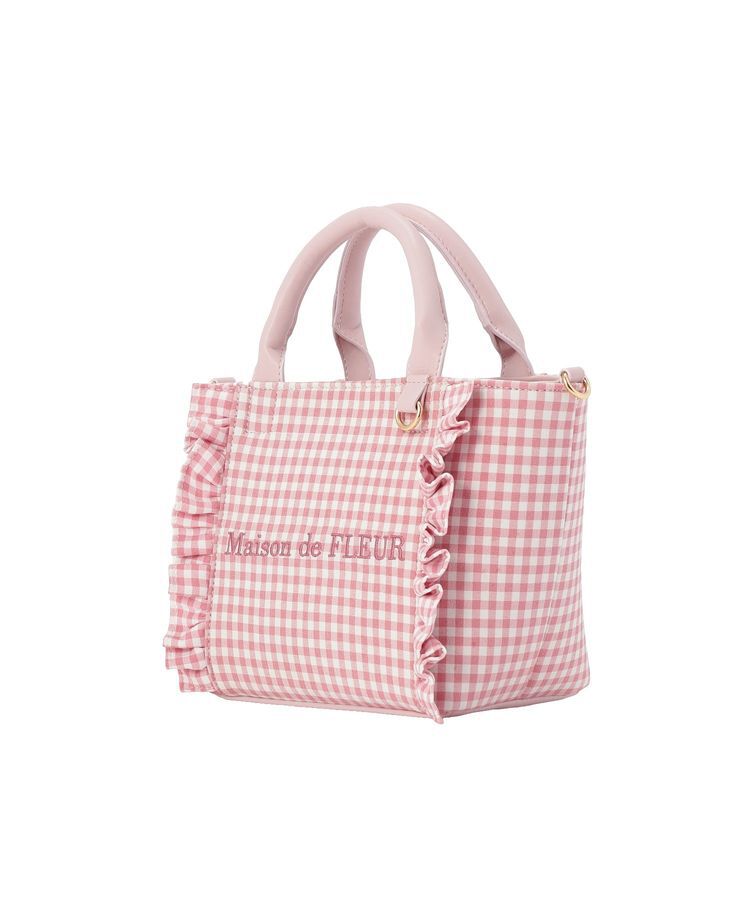 Maison de FLEUR「ギンガムフリル2Wayバッグ」|ショルダー・メッセンジャー|