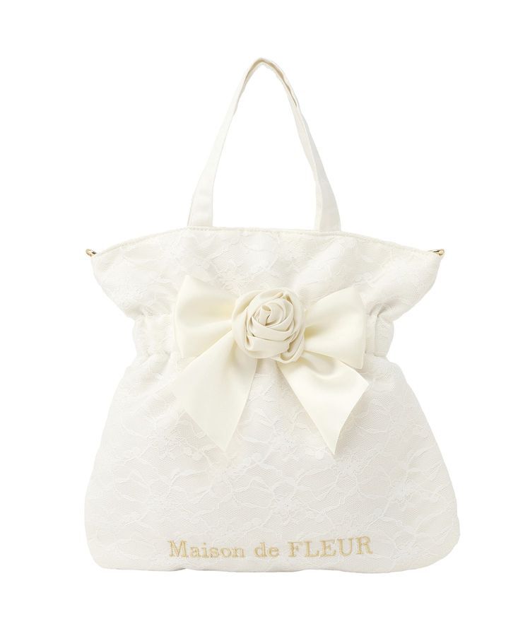 Maison de FLEUR「イースターローズリボン2Wayトートバッグ」|トートバッグ|