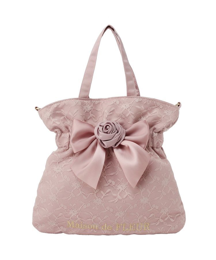 Maison de FLEUR「イースターローズリボン2Wayトートバッグ」|トートバッグ|