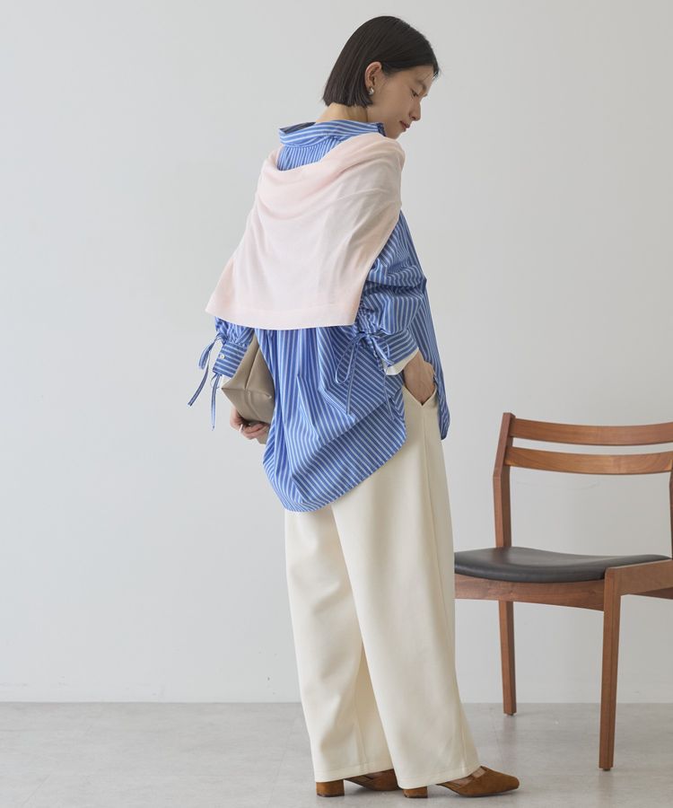 AMERICAN HOLIC「【WEB限定】イージーケアバックギャザーリボンシャツ」|シャツ・ブラウス|