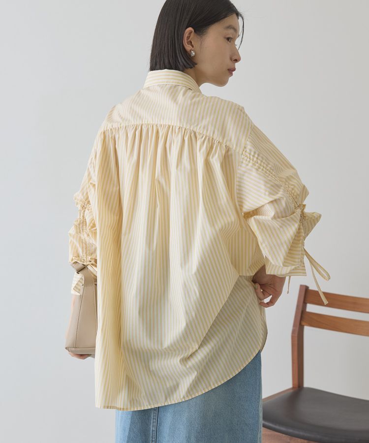 AMERICAN HOLIC「【WEB限定】イージーケアバックギャザーリボンシャツ」|シャツ・ブラウス|