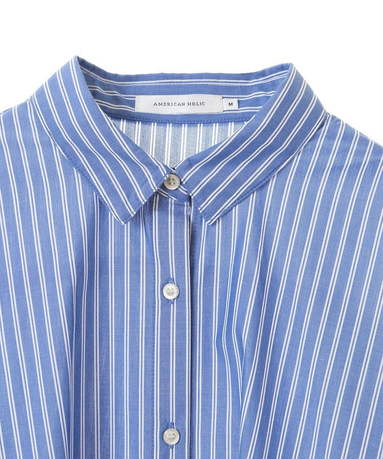 AMERICAN HOLIC「【WEB限定】イージーケアバックギャザーリボンシャツ」|シャツ・ブラウス|