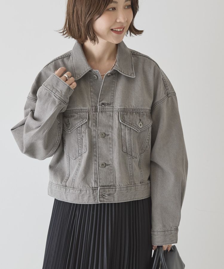 AMERICAN HOLIC「ショート丈デニムジャケット」|テーラードジャケット|