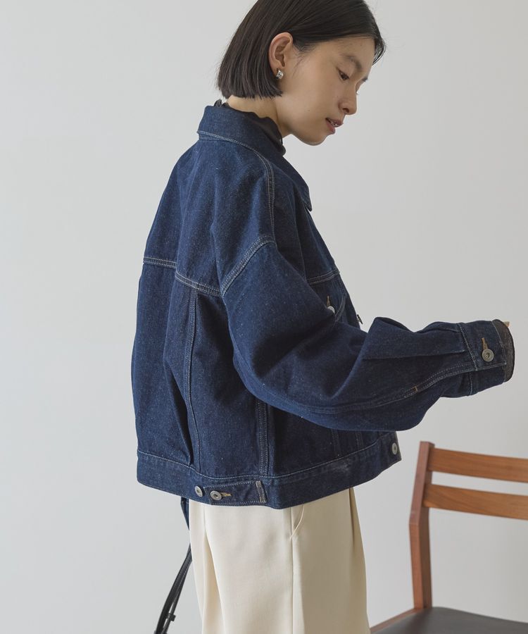 AMERICAN HOLIC「ショート丈デニムジャケット」|テーラードジャケット|