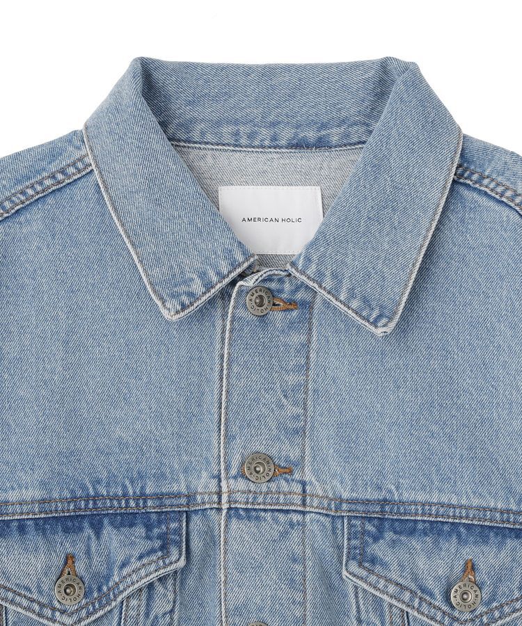 AMERICAN HOLIC「ショート丈デニムジャケット」|テーラードジャケット|