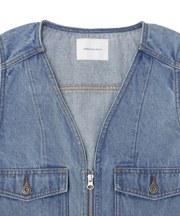 AMERICAN HOLIC「ショート丈デニムベスト」|その他|
