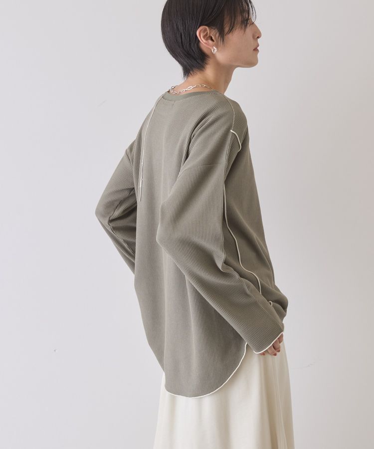 AMERICAN HOLIC「【WEB限定】ワッフル配色メロープルオーバー」|Tシャツ・カットソー|