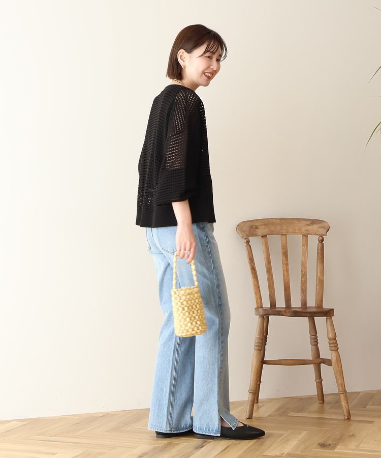 AMERICAN HOLIC「ジップアップメッシュニットカーディガン【WEB限定カラー有り】」|カーディガン|