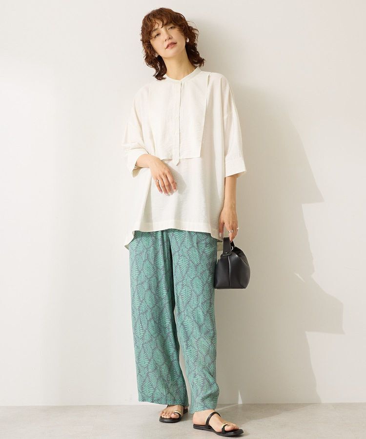 AMERICAN HOLIC「【WEB限定】接触冷感バンドカラーシャツチュニック」|シャツ・ブラウス|