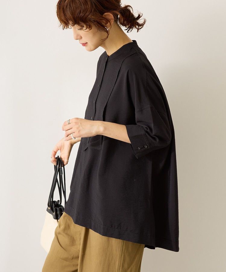 AMERICAN HOLIC「【WEB限定】接触冷感バンドカラーシャツチュニック」|シャツ・ブラウス|