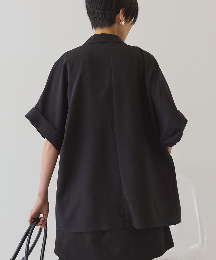 AMERICAN HOLIC「【接触冷感・イージーケア】リネンライク半袖ジャケット」|テーラードジャケット|
