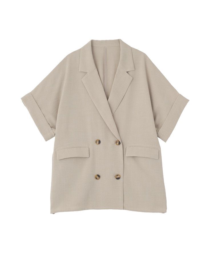 AMERICAN HOLIC「【接触冷感・イージーケア】リネンライク半袖ジャケット」|テーラードジャケット|