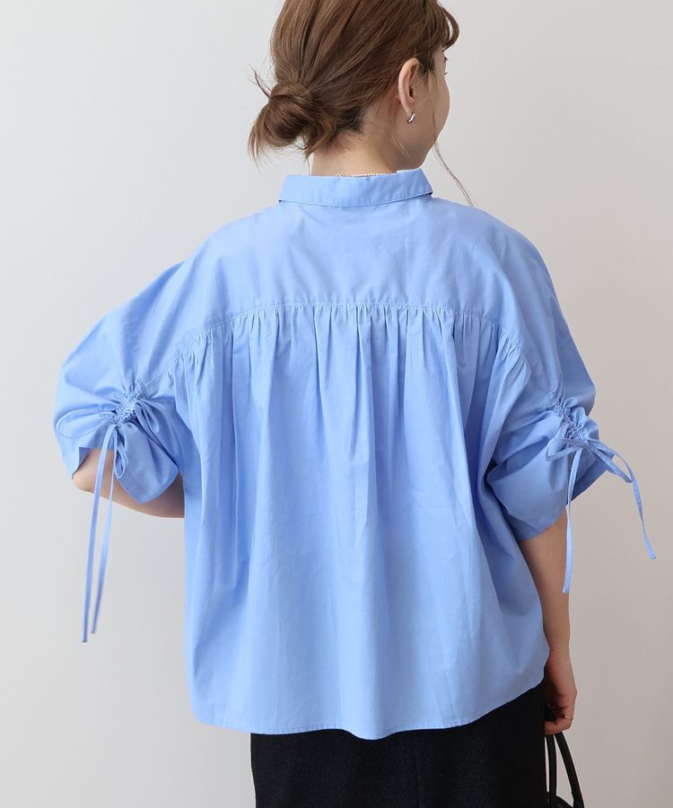 AMERICAN HOLIC「【WEB限定】【接触冷感・UVカット】ギャザーリボンスリーブ半袖シャツ」|シャツ・ブラウス|